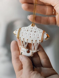 Игрушка новогодняя Фарфор Булыгина «Дирижабль»