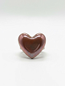 Кольцо ручной работы КерамЕлКа «Сердечко», металлик, керамика, превью фото 1