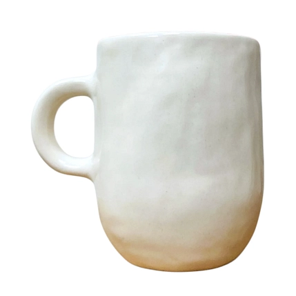 Кружка ручной работы Катя Вебер «Кит», белая, полуфарфор, 300 мл, высокая, фото 2.