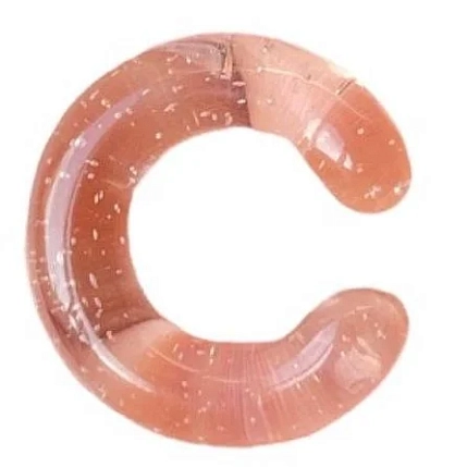 Кафф Лампджой глянцевый, стекло, персиковый прозрачный, фото 1.