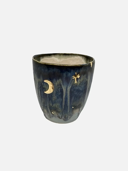 Подарочный набор с вытянутыми стаканами ручной работы и открыткой, фото 2.