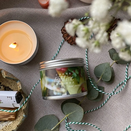 Свеча ручной работы «Лимонад», 50 г, фото 1.