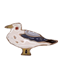 Брошь ручной работы «Чайка», Partala ceramics