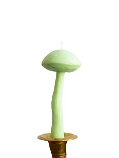 Свеча «Гриб Подберёзовик» салатового цвета