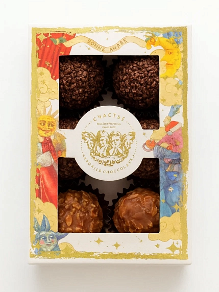 Шоколадные трюфели №2 Счастье, 6 шт, фото 1.