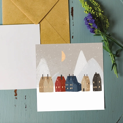 Набор квадратных сканди открыток №1, 3 шт., фото 2.