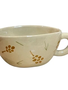 Кружка ручной работы Малёма с росписью Шишечки, керамика, 300 мл