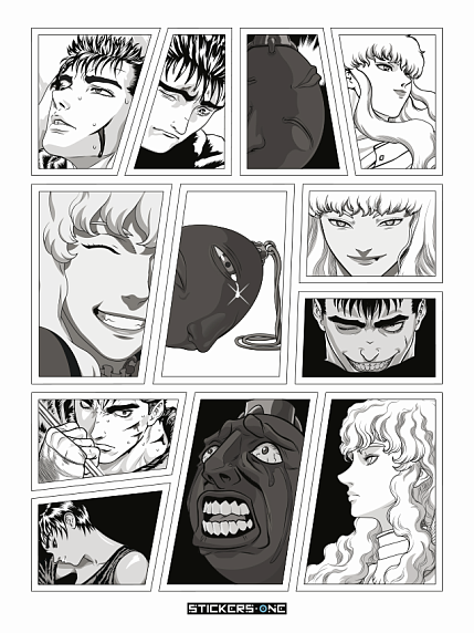 Стикерпак «Berserk Manga», фото 1.