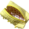 Косметичка ручной работы АМИ (Ami lé sac) «Moyen», жёлтая клетка с бантиками, превью фото 3