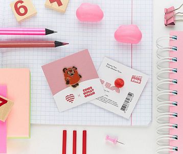 Набор металлических значков «Винни-Пух», 5 шт, серия Союзмультфильм, фото 2.