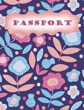 Обложка на паспорт Валя Карнавалова «Цветы», фиолетовая, ПВХ