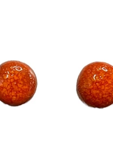 Серёжки-гвоздики КерамЕлКа «Мандаринки», керамика