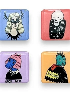 Набор 3Д стикеров Валя Карнавалова на телефон «Рептилоид», 2,5 х 2,5 см