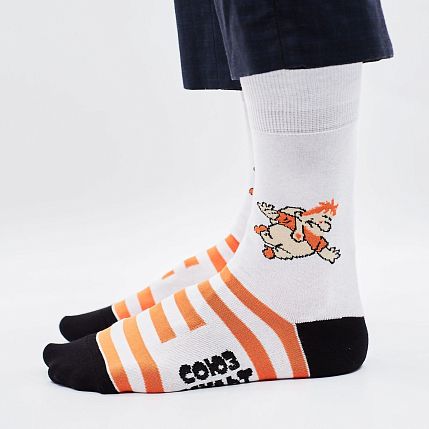 Носки «В меру упитанный мужчина», р-р 42-46, белые, фото 1.