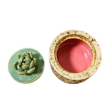 Шкатулка «Суккуленты №3», 7 см, керамика, фото 3.