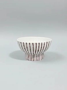 Фруктовница ручной работы ММ керамика «Полоски», 18 см