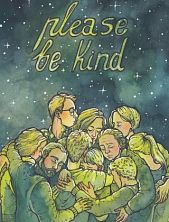 Открытка Зелёная лампочка «Please be kind», А6