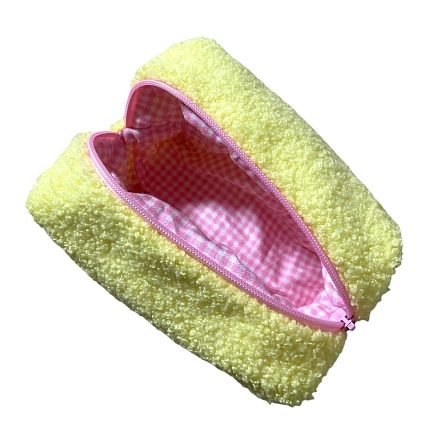 Косметичка ручной работы АМИ (Ami lé sac) «Moyen», жёлтый барашек, фото 3.