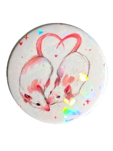 Закатной значок «Крысята», металл, 37 мм