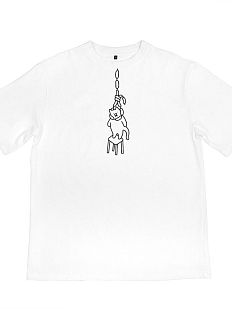 Оверсайз футболка Barking Store «Профицит», L жен., белый