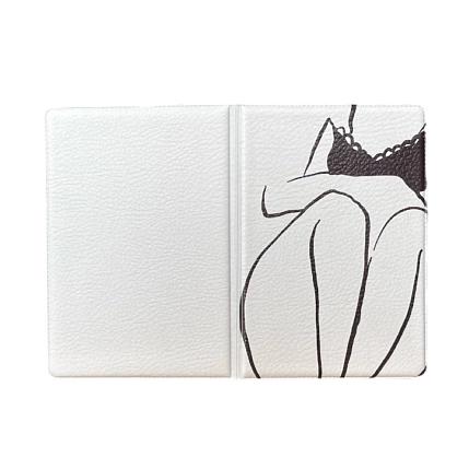 Обложка на паспорт DARI DARI «Силуэт девушки в черном белье», мягкий кожзам, фото 2.