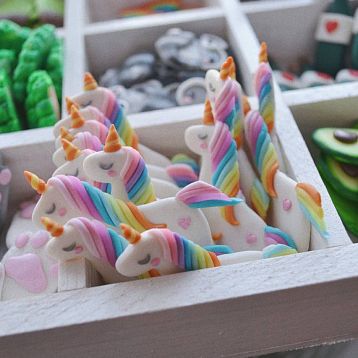 Брошь Радость Рядом «Единорог», полимерная глина, белая, фото 6.