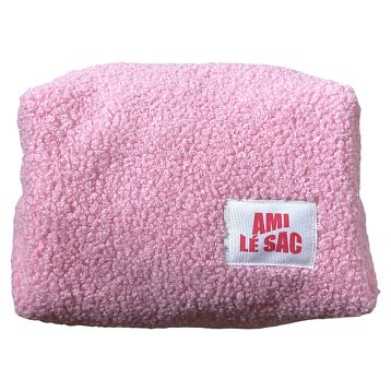 Косметичка ручной работы АМИ (Ami lé sac) «Moyen», розовый барашек, фото 1.