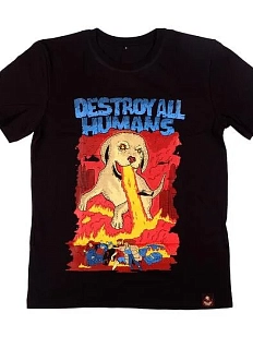 Футболка «Догзилла», черный, L муж.