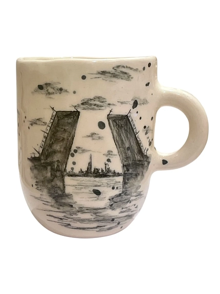 Кружка ручной работы Верба керамика «Хочу я жить...», высокая, керамика, 350 мл, фото 3.