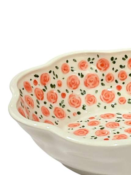 Пиала ручной работы Slowday Ceramics «Розовые бутоны», полуфарфор, 14 см, фото 2.