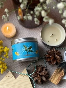 Свеча ручной работы «Мокрая земля», 50 г