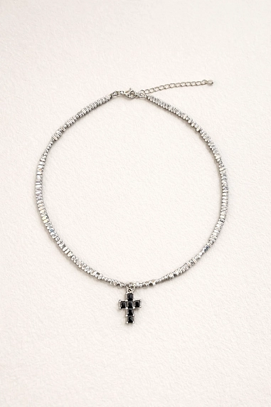 Чокер из блестящего гематита с подвеской Мигетт, в ассортименте, фото 3.