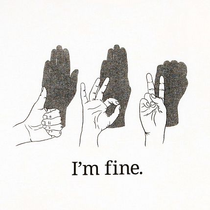 Оверсайз футболка Barking Store «I'm fine», 2XL муж., тёмно-серый, фото 2.