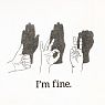 Оверсайз футболка Barking Store «I'm fine», 2XL муж., тёмно-серый, превью фото 2