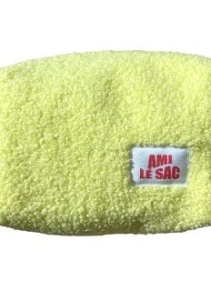 Косметичка ручной работы АМИ (Ami lé sac) «Moyen», жёлтый барашек