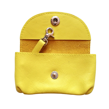 Ключница ручной работы, Kokosina bags, натуральная кожа, жёлтый, фото 2.