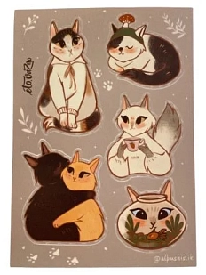 Стикерпак «Кошечки», А6
