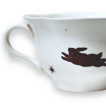 Чайная пара ручной работы Домик на дереве «Кролик и звёзды», полуфарфор, 200 мл, фото 2.