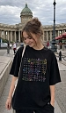 Футболка DARIDARI «Достопримечательности Петербурга», унисекс, 42, черная, превью фото 2