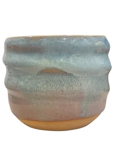 Стакан спираль бирюзовый, керамика, 350 мл