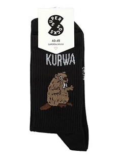 Носки «Курва Бобер», р-р 35-40, чёрный