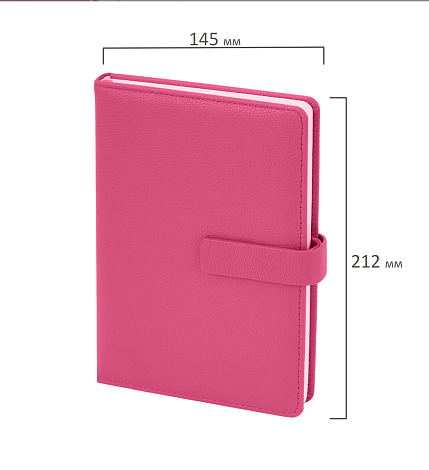 Подарочный набор с ежедневником «President» и ручкой, розовый, фото 3.