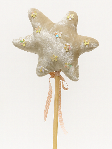 Волшебная палочка, серая с пайетками, фото 1.