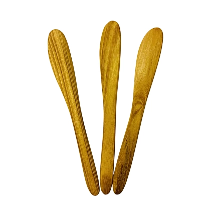 Нож для масла из акации прямой, 19 см, фото 2.