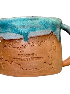 Кружка ручной работы, коричнево-зелёная, керамика, 400 мл