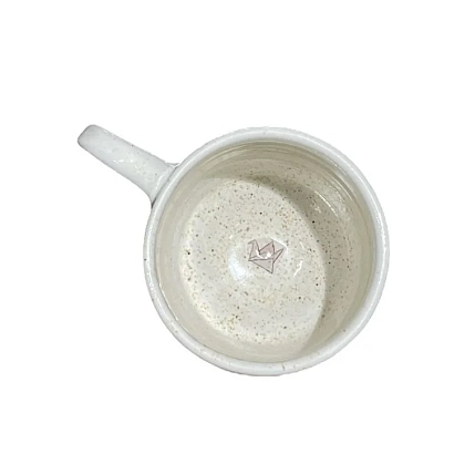 Кружка ручной работы Керемет «Трехцветный котик с бабочкой», керамика, 400 мл, фото 2.