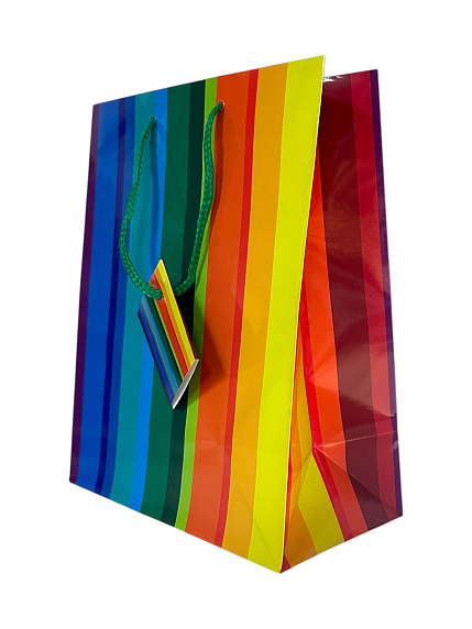 Пакет подарочный «Радужные полосы», фото 2.