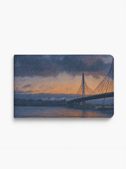 Обложка на студенческий билет DARI DARI «Вантовый мост», экокожа, фото 1.