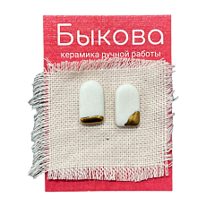 Серьги ручной работы малые, фарфор
