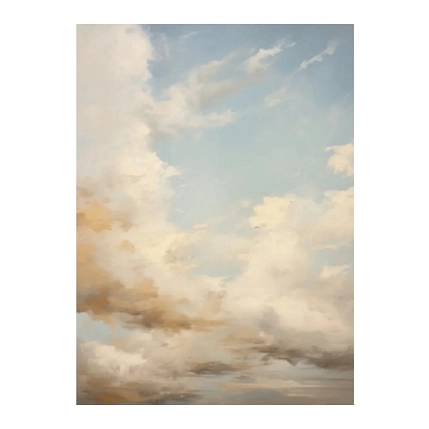 3D Стикер на телефон «Небо», голубой, объёмный, фото 1.